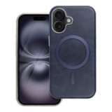 Case for iPhone 16e (SE 4 2025) / 17e Gentleman Mag Cover compatible with MagSafe navy blue