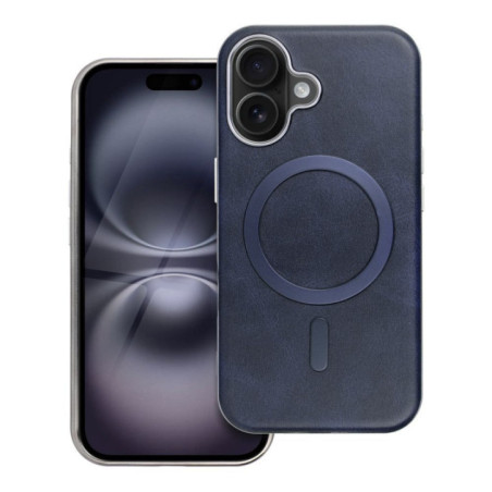 Case for iPhone 16e (SE 4 2025) / 17e Gentleman Mag Cover compatible with MagSafe navy blue