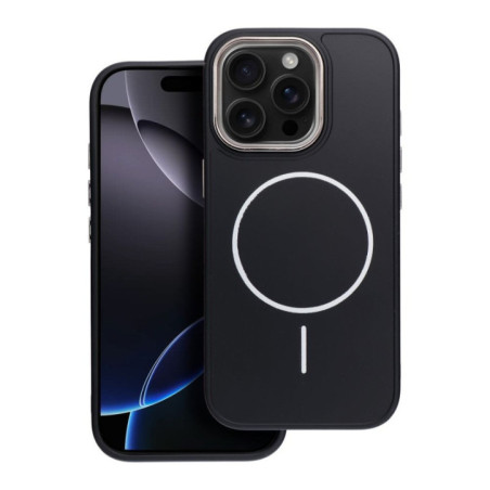 Case for iPhone 15 PRO Frame Mag Cover compatible with MagSafe black