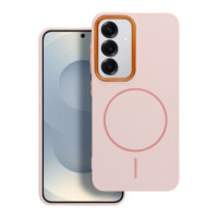 Case for Samsung A17 Frame Mag Cover compatible with MagSafe powder pink
