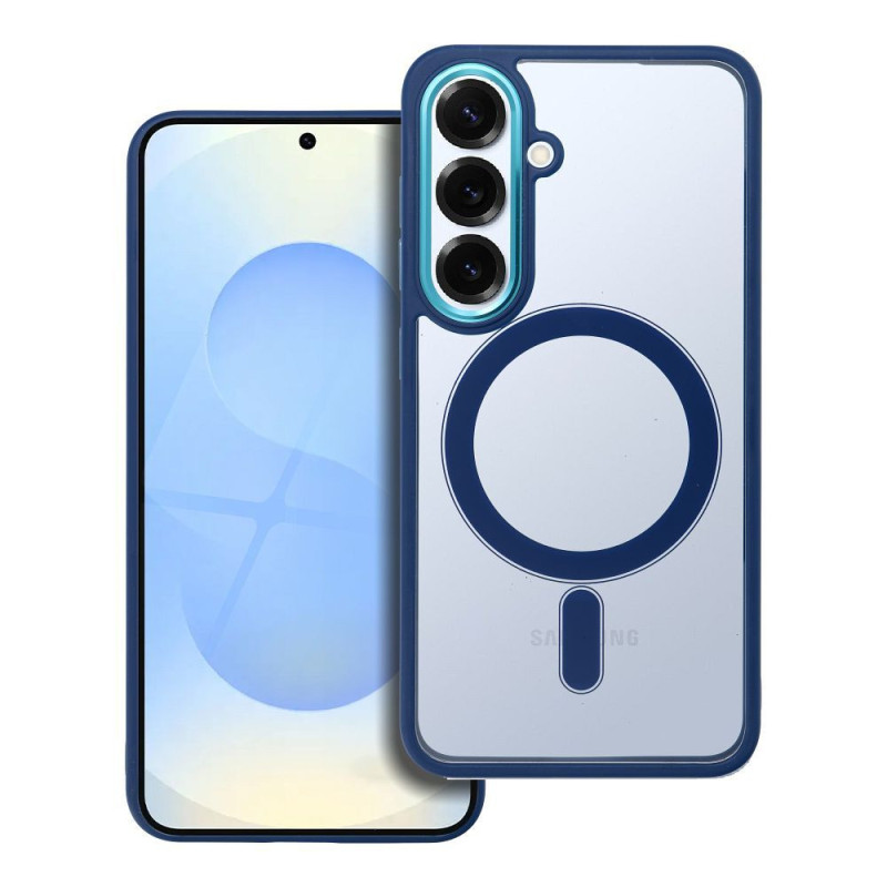 Case for Samsung S25 Color Edge Mag Cover compatible with MagSafe blue