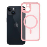 Case for iPhone 14 Full Matte Mag Cover compatible with MagSafe light pink