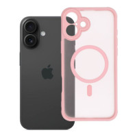 Case for iPhone 16 PLUS Full Matte Mag Cover compatible with MagSafe light pink