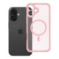 Case for iPhone 16 PLUS Full Matte Mag Cover compatible with MagSafe light pink
