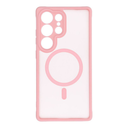 Case for Xiaomi Redmi Note 14 PRO 5G Full Matte Mag Cover compatible with MagSafe light pink