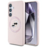 KARL LAGERFELD case for SAMSUNG S25 KLHMS25SSKCHTCP (Magnetic Silicone Double Heads) pink
