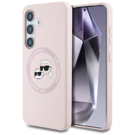 KARL LAGERFELD case for SAMSUNG S25 KLHMS25SSKCHTCP (Magnetic Silicone Double Heads) pink