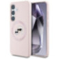 KARL LAGERFELD case for SAMSUNG S25 Plus KLHMS25MSKCHTCP (Magnetic Silicone Double Heads) pink