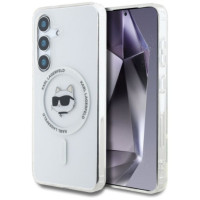KARL LAGERFELD case for SAMSUNG S25 KLHMS25SHLSCHH (Magnetic IML Metal Choupette Head) white