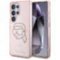 KARL LAGERFELD case for SAMSUNG S25 Ultra KLHCS25LHKHDCELP (IML Rhinestones K Head) pink