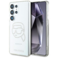 KARL LAGERFELD case for SAMSUNG S25 Ultra KLHCS25LHKHDCELT (IML Rhinestones K Head) transparent