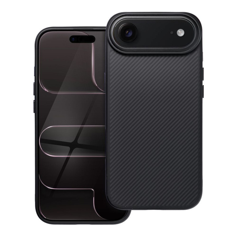 Case for iPhone 17 AIR Carbon Elite Mag Cover compatible with MagSafe black