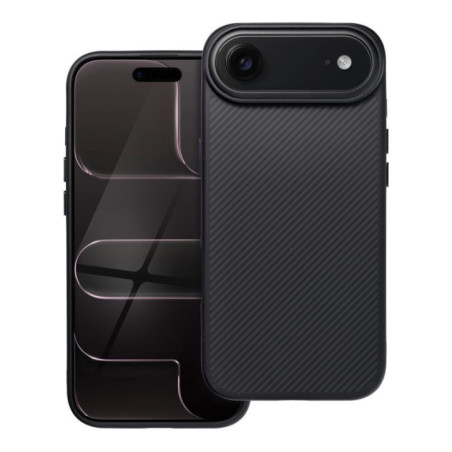 Case for iPhone 17 AIR Carbon Elite Mag Cover compatible with MagSafe black