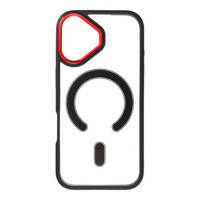 Case for iPhone 17 Color Edge Mag Cover compatible with MagSafe black-red