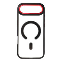 Case for iPhone 17 AIR Color Edge Mag Cover compatible with MagSafe black-red