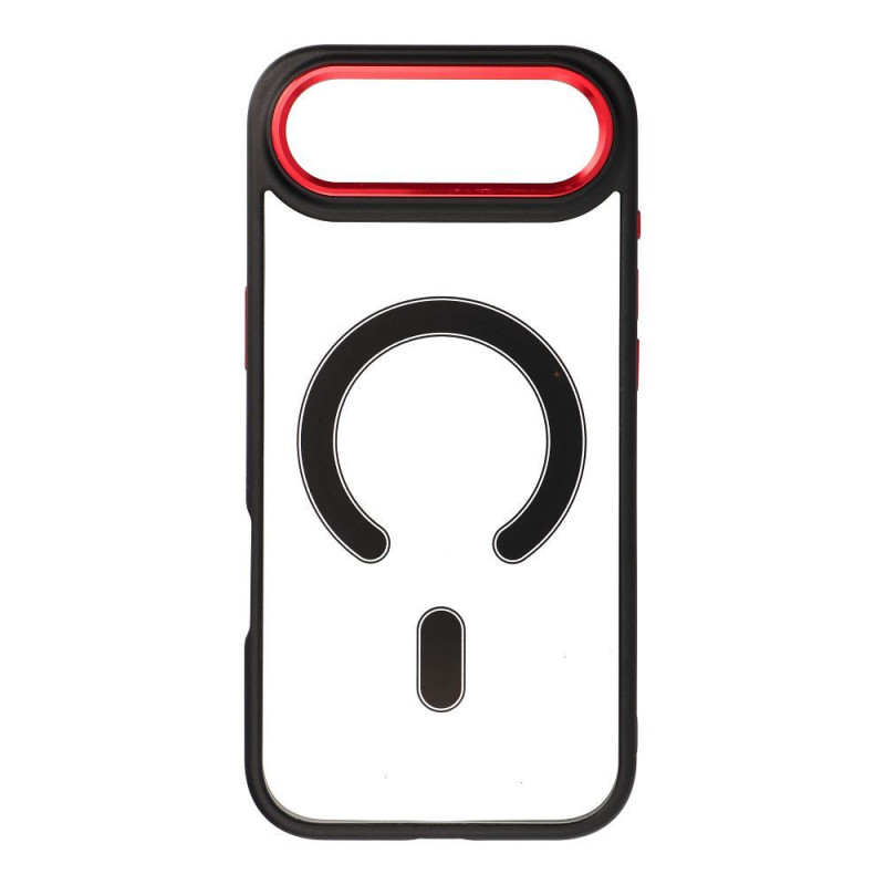 Case for iPhone 17 AIR Color Edge Mag Cover compatible with MagSafe black-red