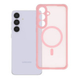 Case for Samsung S25 FE Full Matte Mag Cover compatible with MagSafe light pink