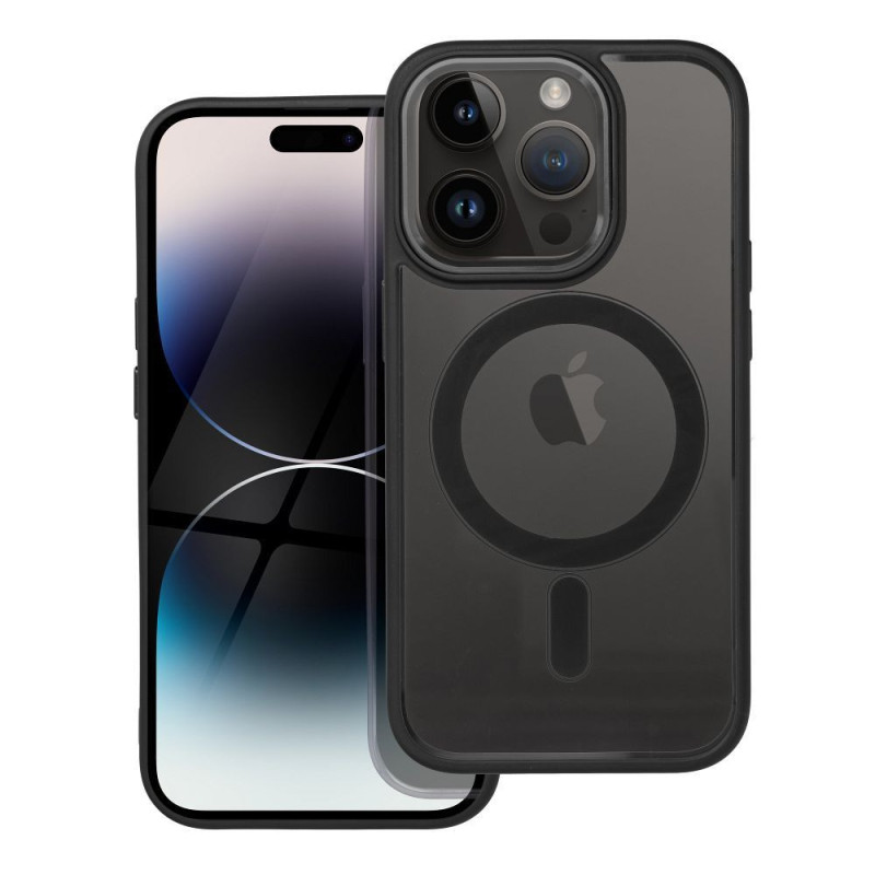 Case for iPhone 14 PRO Color Edge Mag Cover compatible with MagSafe black