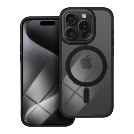 Case for iPhone 15 PRO Color Edge Mag Cover compatible with MagSafe black