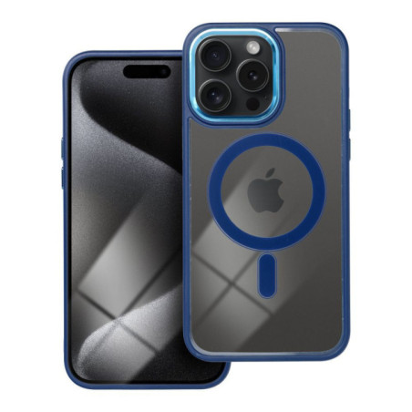 Case for iPhone 15 PRO MAX Color Edge Mag Cover compatible with MagSafe blue