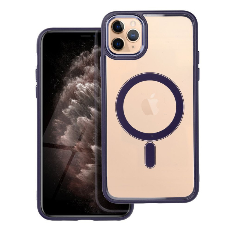 Case for iPhone 11 PRO MAX Color Edge Mag Cover compatible with MagSafe purple