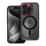 Case for iPhone 15 PRO Color Edge Mag Cover compatible with MagSafe black-red