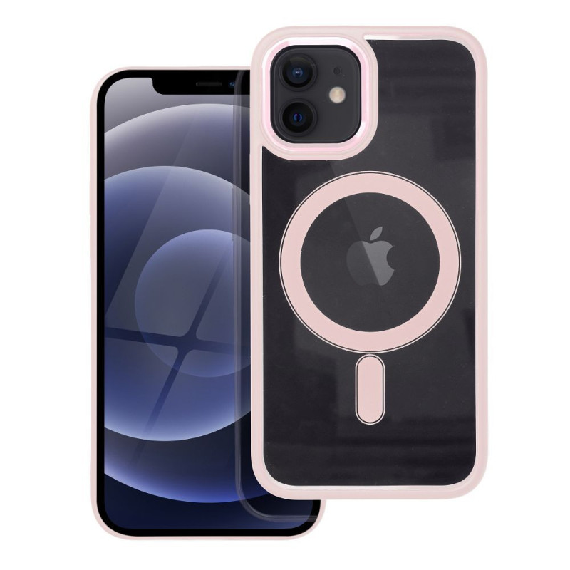 Case for iPhone 12 / 12 PRO Color Edge Mag Cover compatible with MagSafe pink