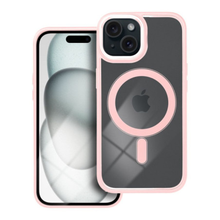 Case for iPhone 15 Color Edge Mag Cover compatible with MagSafe pink