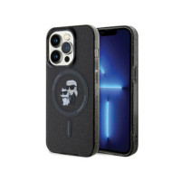KARL LAGERFELD case for IPHONE 15 Pro KLHMP15LHGKCNOK (Glitter + MAG) black