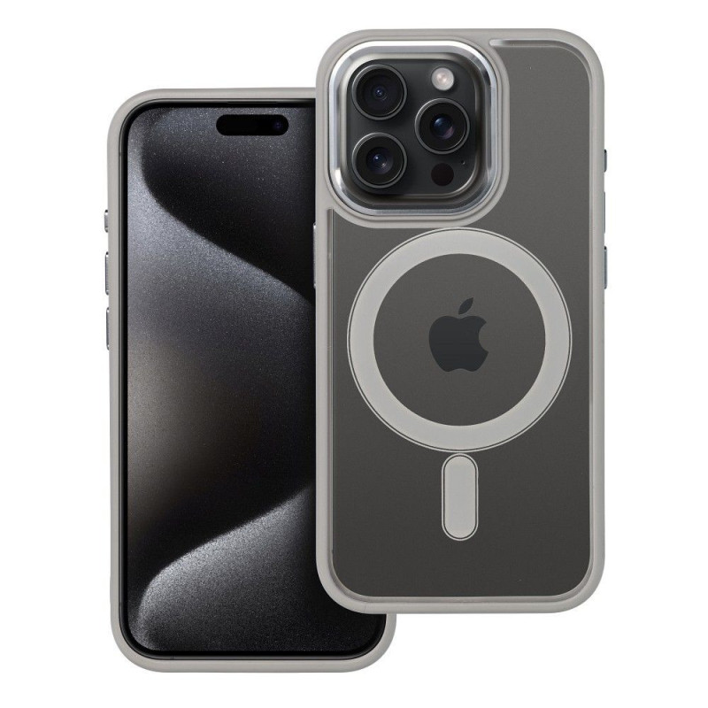 Case for iPhone 15 PRO Color Edge Mag Cover compatible with MagSafe titanium-gray Case for iPhone 15 PRO Color Edge Mag Cover compatible with MagSafe titanium-gray