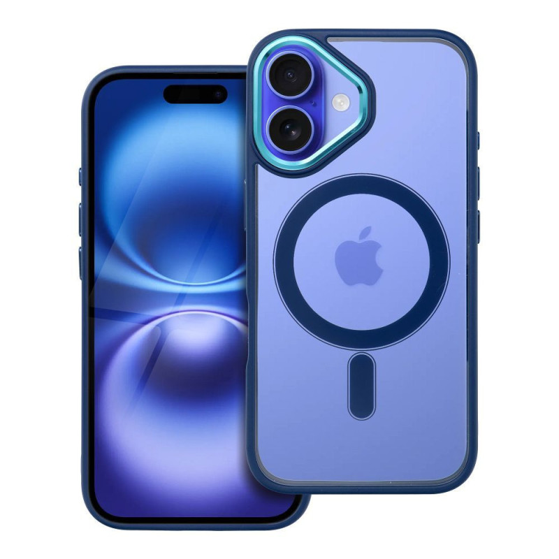 Case for iPhone 16 Color Edge Mag Cover compatible with MagSafe blue