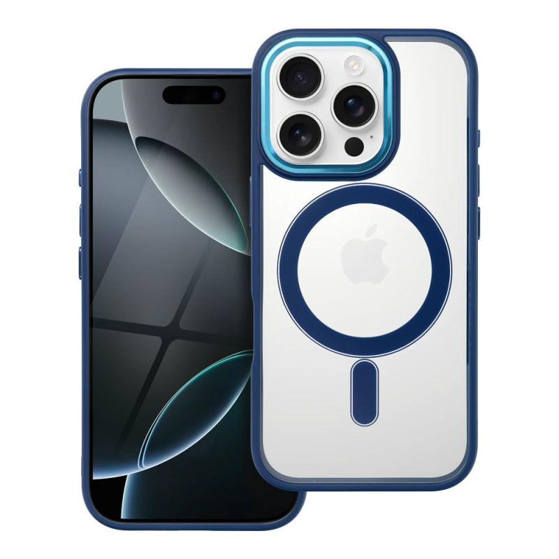 Case for iPhone 16 PRO Color Edge Mag Cover compatible with MagSafe blue