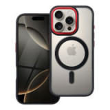 Case for iPhone 16 PRO Color Edge Mag Cover compatible with MagSafe black-red
