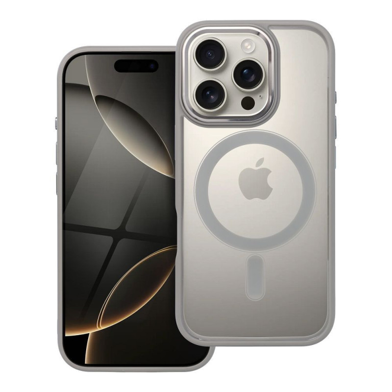 Case for iPhone 16 PRO Color Edge Mag Cover compatible with MagSafe titanium-gray