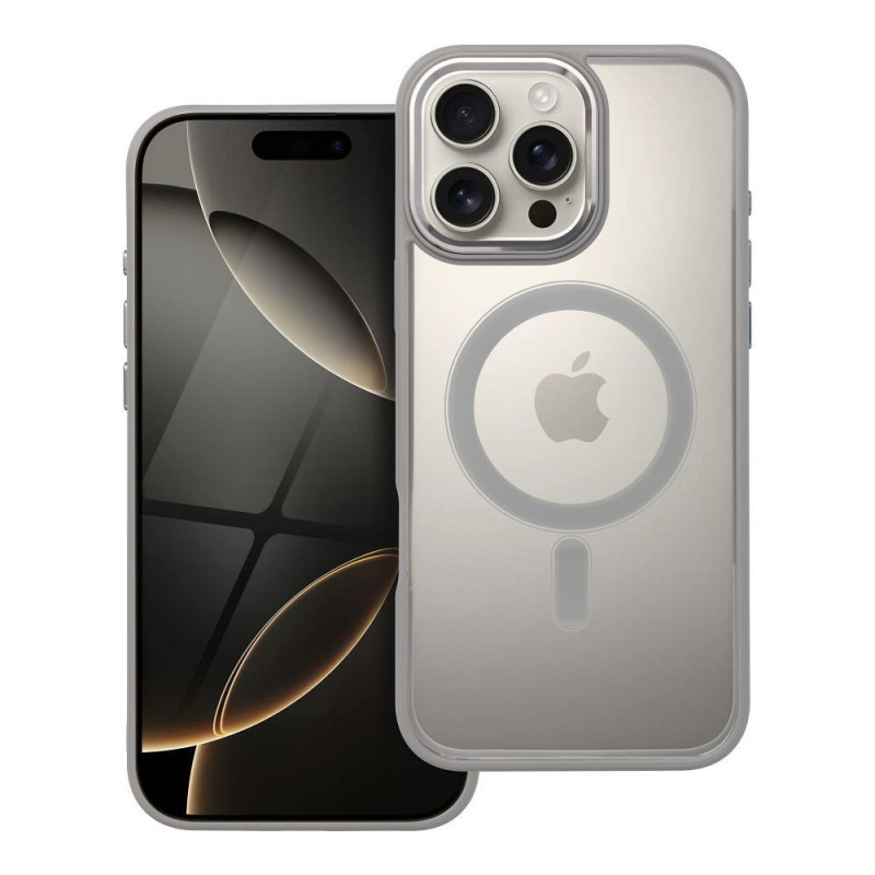 Case for iPhone 16 PRO MAX Color Edge Mag Cover compatible with MagSafe titanium-gray