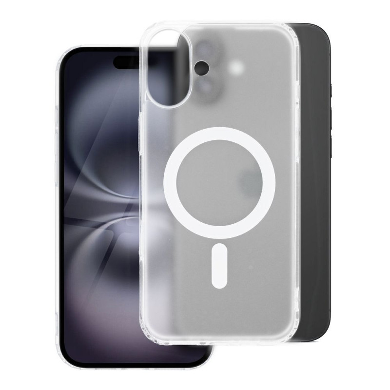 Case for iPhone 14 PLUS Frost Mag Cover compatible with MagSafe transparent frozen