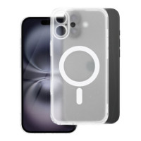 Case for iPhone 15 PLUS Frost Mag Cover compatible with MagSafe (camera protection) transparent frozen