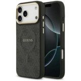 GUESS case for IPHONE 17 Pro Max compatible with MagSafe GUHMP17XP4MSEGCK (PU 4G W/ Classic) black