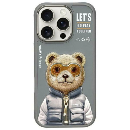 NIMMY case COOL&CUTE 2.0 Bear for IPHONE 16 Pro gray