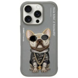 NIMMY case GLASSES COOL DOG for IPHONE 16 Pro gray