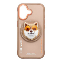 NIMMY case GLASSES COOL DOG compatible with MagSafe for IPHONE 17 beige