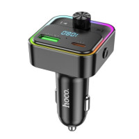 Car charger Hoco QC3.0 PD 30W with  transmitter FM E81 black