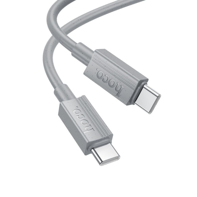 Cable USB C to USB C Hoco 3A 60W 1 m X107 gray Cable USB C to USB C Hoco 3A 60W 1 m X107 gray