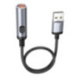 Adapter USB A to cigarette lighter Hoco 0,3 m UA30 black Adapter USB A to cigarette lighter Hoco 0,3 m UA30 black