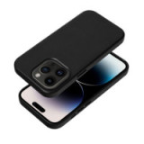 Case for Samsung S25 PLUS Leather Mag Cover compatible with MagSafe black
