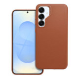 Case for Samsung S25 PLUS Leather Mag Cover compatible with MagSafe brown