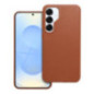 Case for Samsung S25 PLUS Leather Mag Cover compatible with MagSafe brown