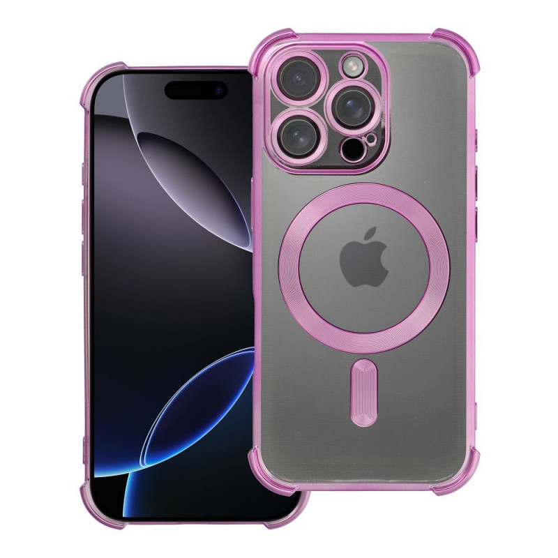 Case for iPhone 16 PRO Antishock Electro compatible with MagSafe purple