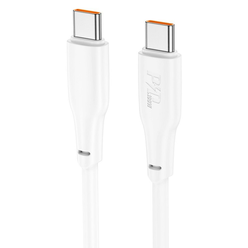 Cable USB C to USB C Hoco 3A 100W 2 m X93 white Cable USB C to USB C Hoco 3A 100W 2 m X93 white