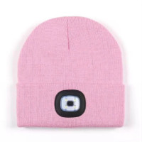Hat with LED light pink